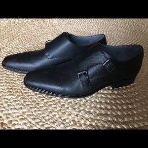 Calvin Klein Mens Reeve Leather Dress Monk Shoes